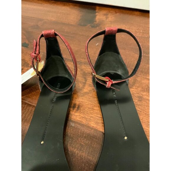 Stella Luna Red Glitter Strap Sandals, Size 7 (US) 37 (IT) NEW! - Picture 4 of 8